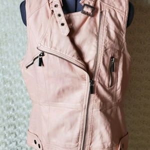 Vanity Vest Size M Pink Sleeveless Asymmetrical